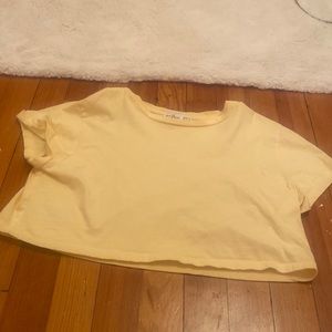 Yellow crop top